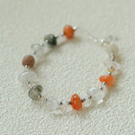 Irregular Colored Crystal Quartz Beaded Bracelet gembea jewelry