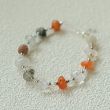 Irregular Colored Crystal Quartz Beaded Bracelet gembea jewelry