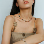Irregular Colored Crystal Quartz Beaded Bracelet gembea jewelry