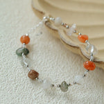 Irregular Colored Crystal Quartz Beaded Bracelet gembea jewelry