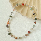 Irregular Colored Crystal Quartz Beaded Necklace gembea jewelry