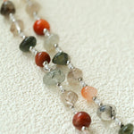 Irregular Colored Crystal Quartz Beaded Necklace gembea jewelry