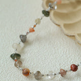 Irregular Colored Crystal Quartz Beaded Necklace gembea jewelry