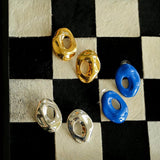 Irregular Geometric Cutout Metal Earrings - Gembea Jewelry