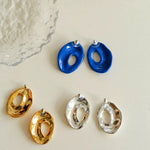 Irregular Geometric Cutout Metal Earrings - Gembea Jewelry