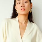 Irregular Geometric Cutout Metal Earrings - Gembea Jewelry