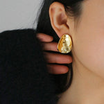 Irregular Geometric Metal Stud Earrings - Gembea Jewelry