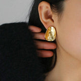 Irregular Geometric Metal Stud Earrings - Gembea Jewelry