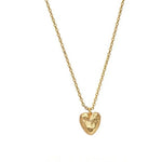 Irregular Heart Pendant Chain Necklace gembea jewelry 