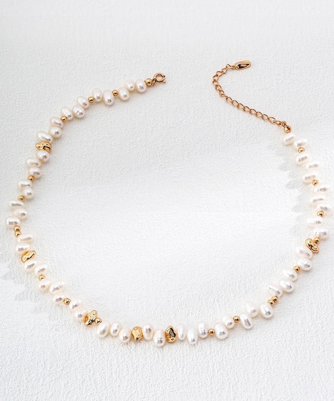 Irregular Natural Freshwater Pearl Necklaces - Gembea Jewelry