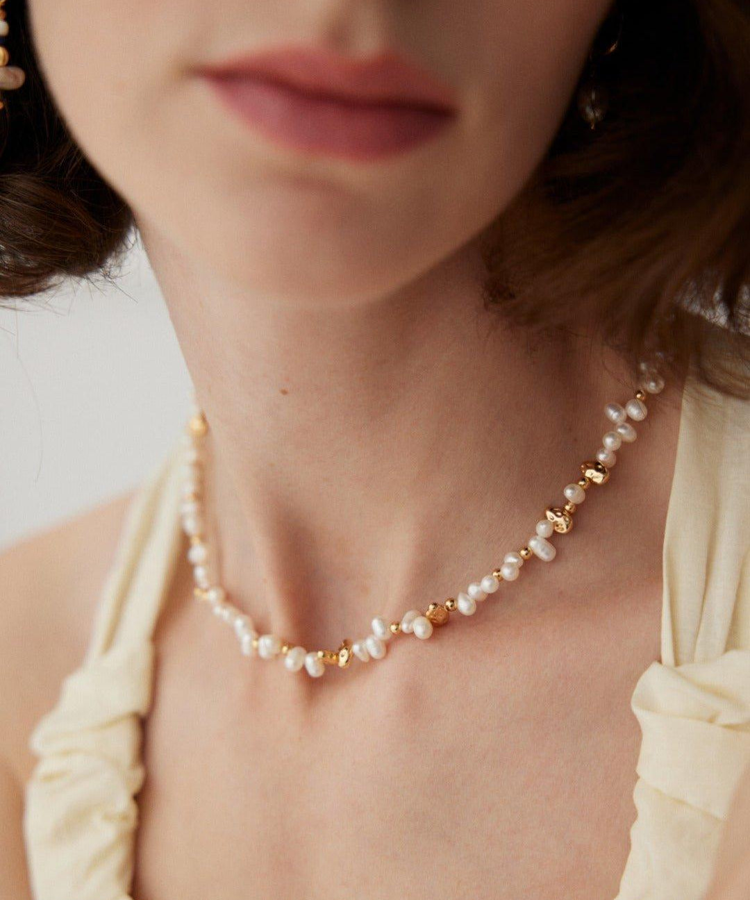Irregular Natural Freshwater Pearl Necklaces - Gembea Jewelry