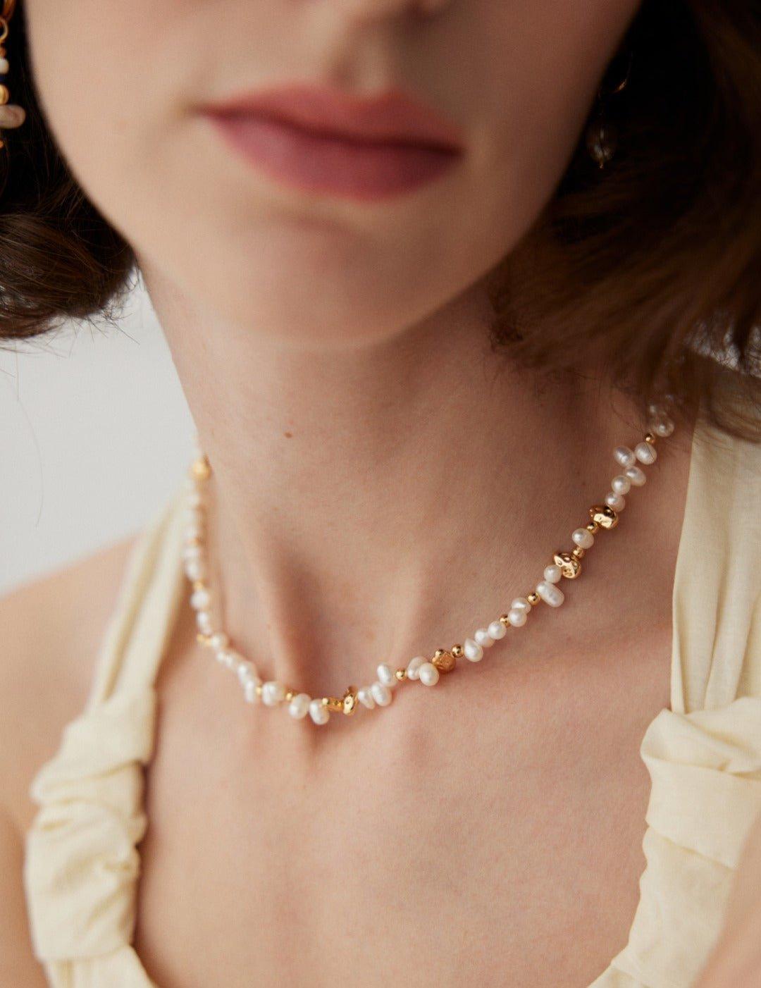 Irregular Natural Freshwater Pearl Necklaces - Gembea Jewelry