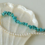 Irregular Turquoise Freshwater Pearl Necklace - Gembea Jewelry