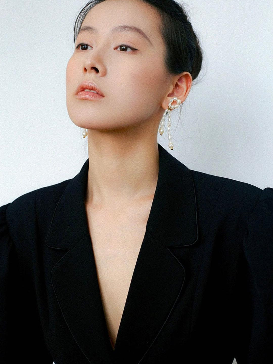 Knotted Natural Pearl Earrings - Gembea Jewelry