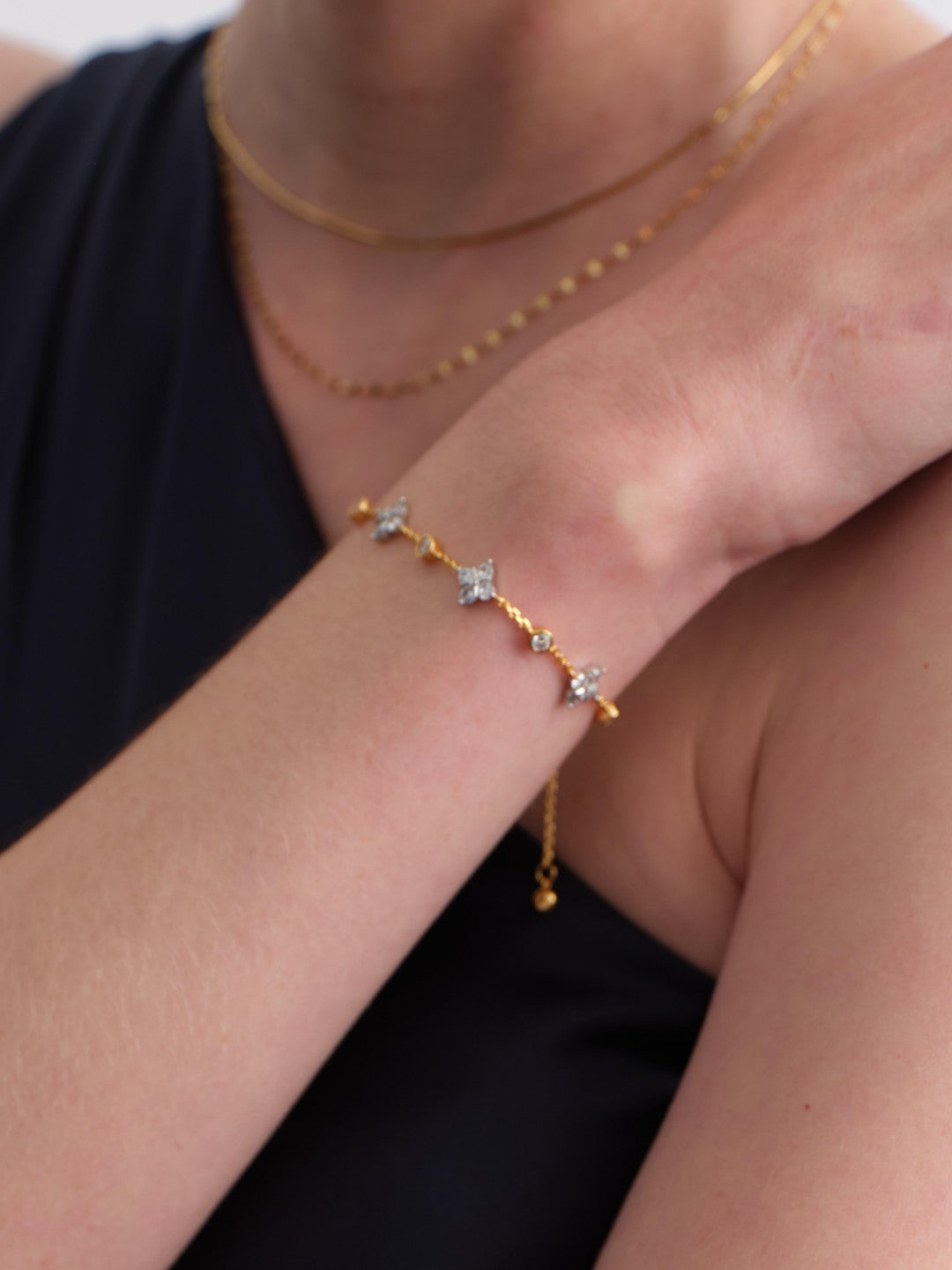 Lab-grown Diamond Frame Fine Bracelet gembea jewelry