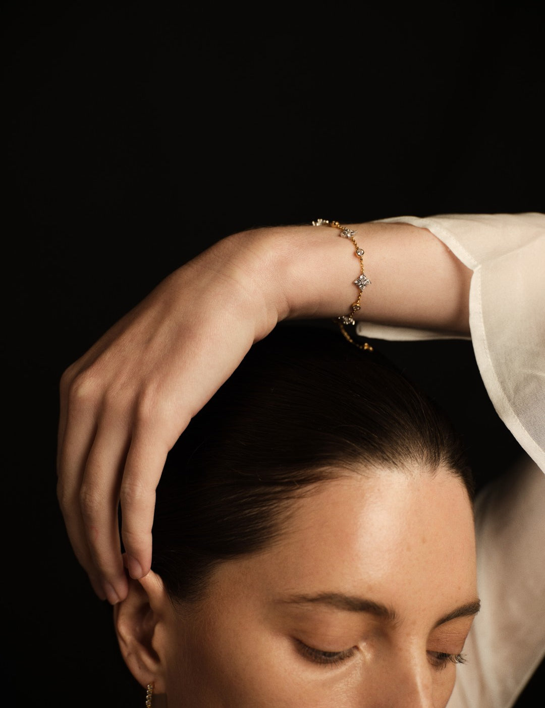 Lab-grown Diamond Frame Fine Bracelet gembea jewelry