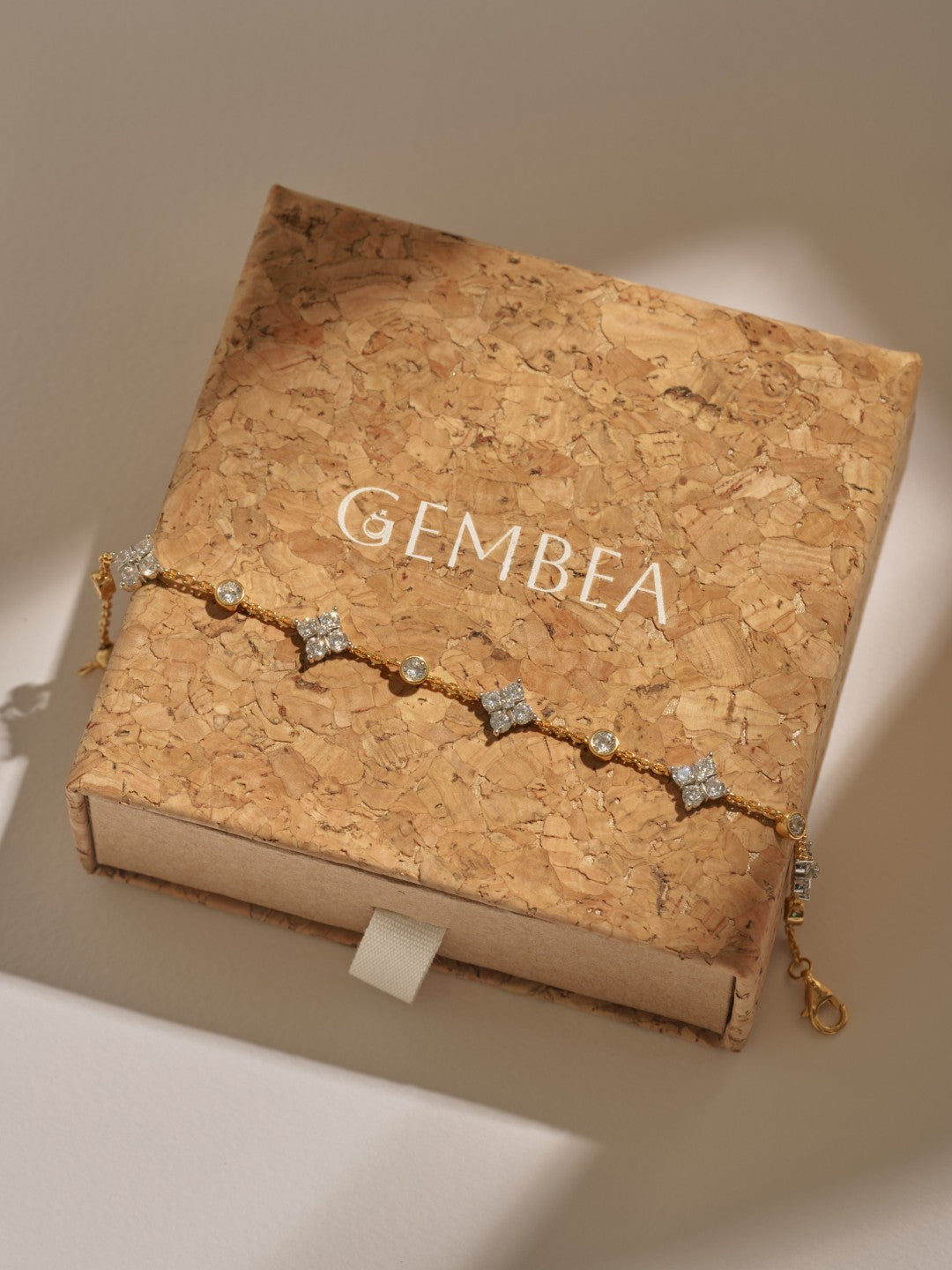 Lab-grown Diamond Frame Fine Bracelet gembea jewelry