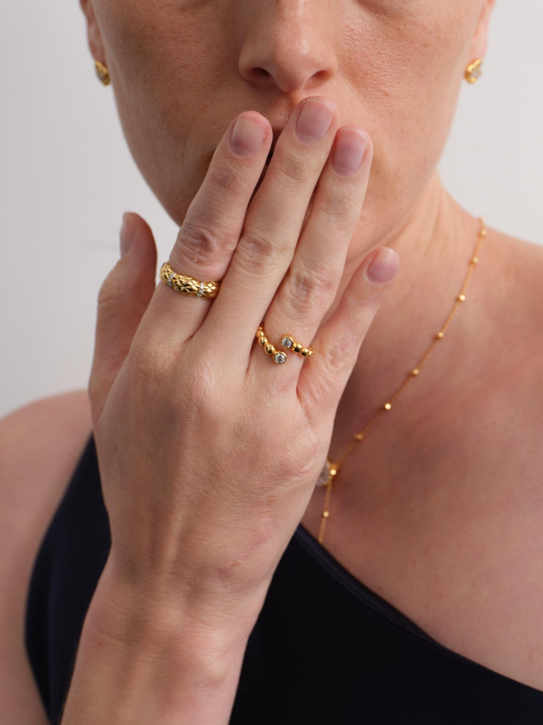 Lab-grown Diamond Grid Ring gembea jewelry