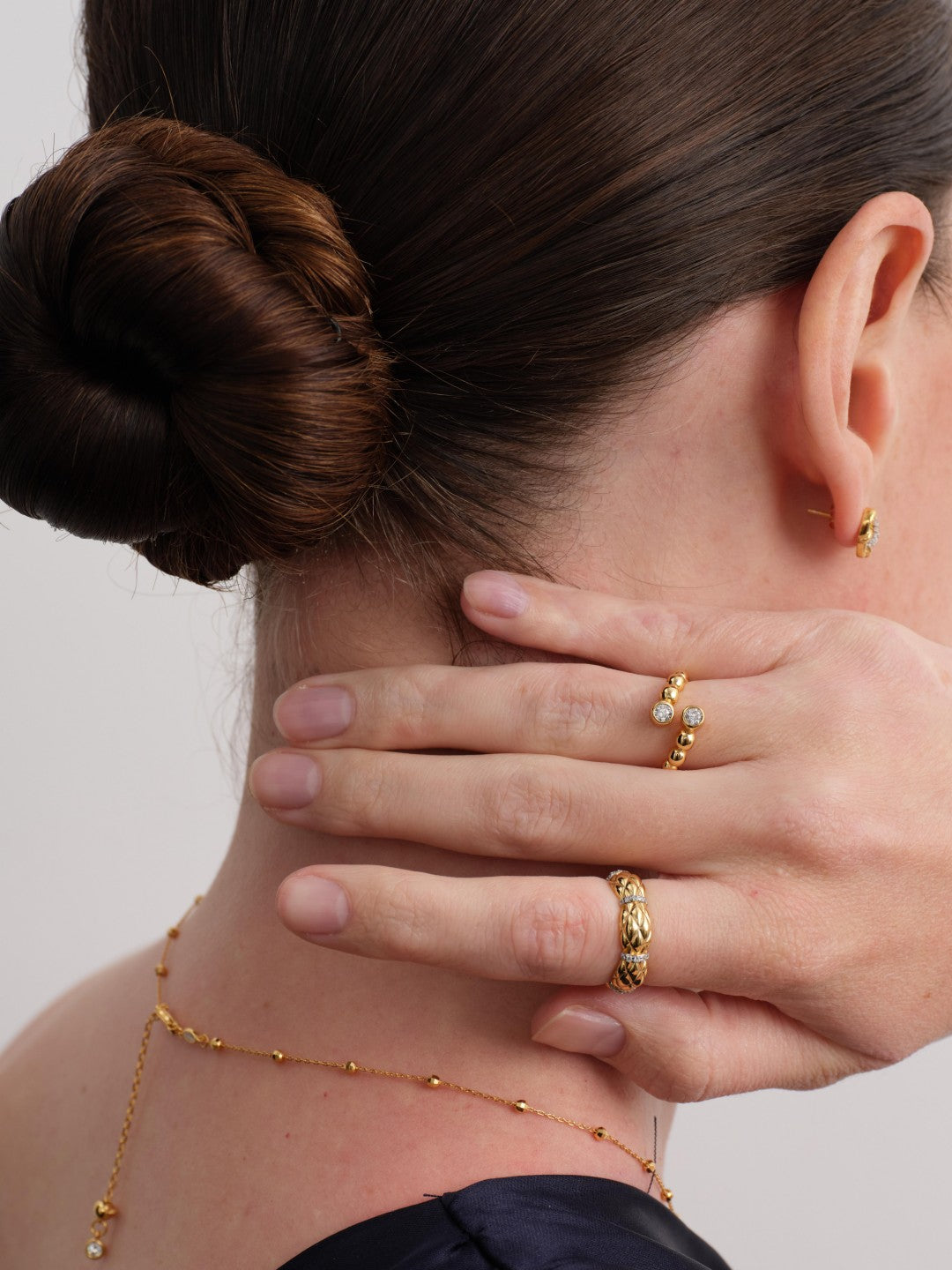 Lab-grown Diamond Grid Ring gembea jewelry