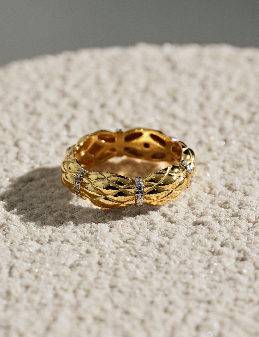 Lab-grown Diamond Grid Ring gembea jewelry