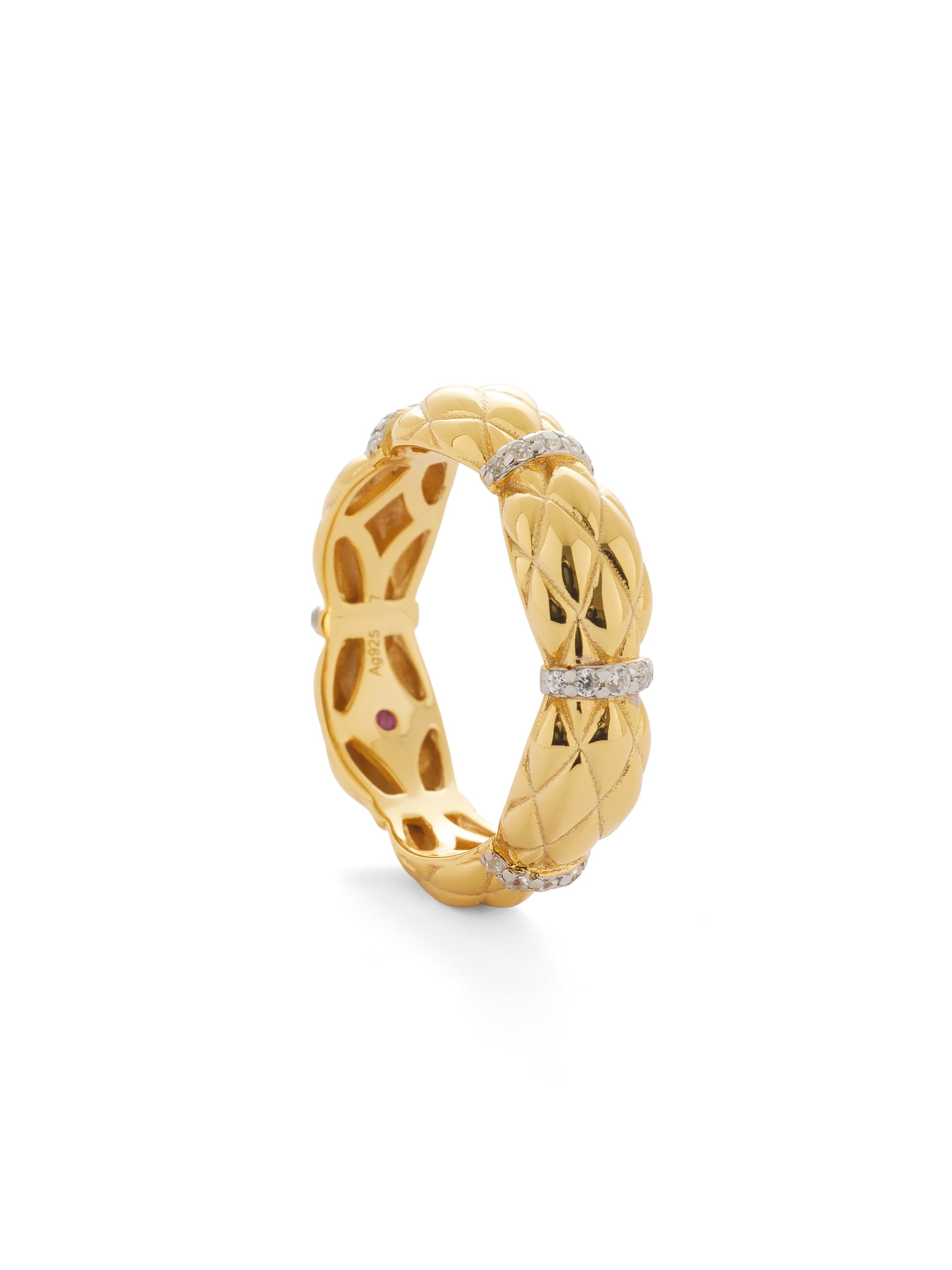 Lab-grown Diamond Grid Ring gembea jewelry