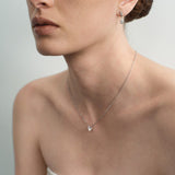 Lab-grown Diamond Knot & Glow Earrings-Silver GEMBEA JEWELRY