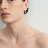 Lab-grown Diamond Knot & Glow Earrings-Silver GEMBEA JEWELRY