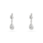 Lab-grown Diamond Knot & Glow Earrings-Silver GEMBEA JEWELRY
