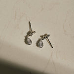 Lab-grown Diamond Knot & Glow Earrings-Silver GEMBEA JEWELRY