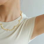 Lace-trimmed Pearl Necklace-Gembea jewelry