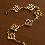 Lace Embroidered Floral Gold Silver Bracelet gembea jewelry