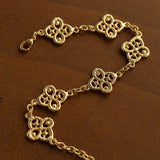 Lace Embroidered Floral Gold Silver Bracelet gembea jewelry