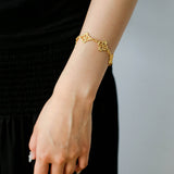 Lace Embroidered Floral Gold Silver Bracelet gembea jewelry