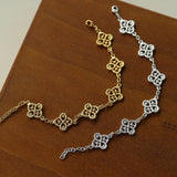 Lace Embroidered Floral Gold Silver Bracelet gembea jewelry