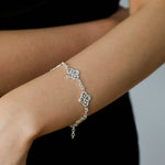 Lace Embroidered Floral Gold Silver Bracelet gembea jewelry