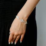 Lace Embroidered Floral Gold Silver Bracelet gembea jewelry