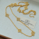  Lace Loom Long Gold Silver Necklace gembea jewelry
