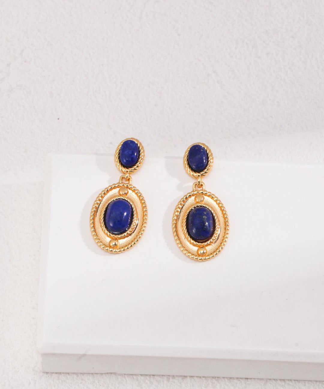 Lapis Lazuli Gemstone Earrings - Gembea Jewelry