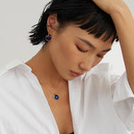 Gembea Jewelry Lazuli Days Series Blue Halo Pendant Necklace