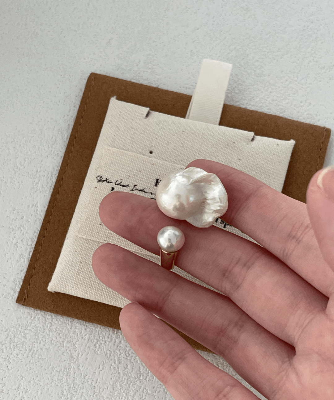 Large Baroque Pearl Open Rings - Gembea Jewelry