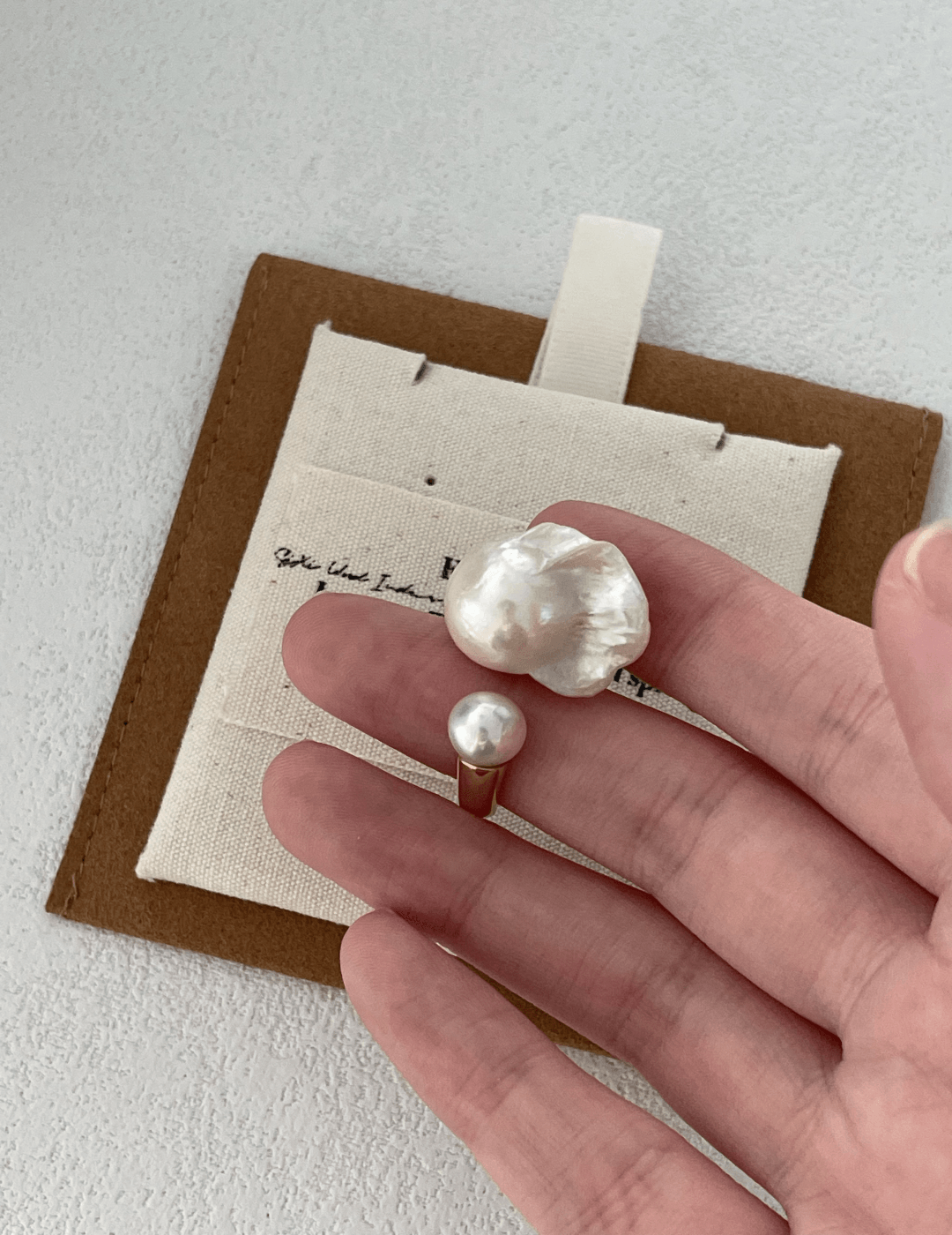 Large Baroque Pearl Open Rings - Gembea Jewelry