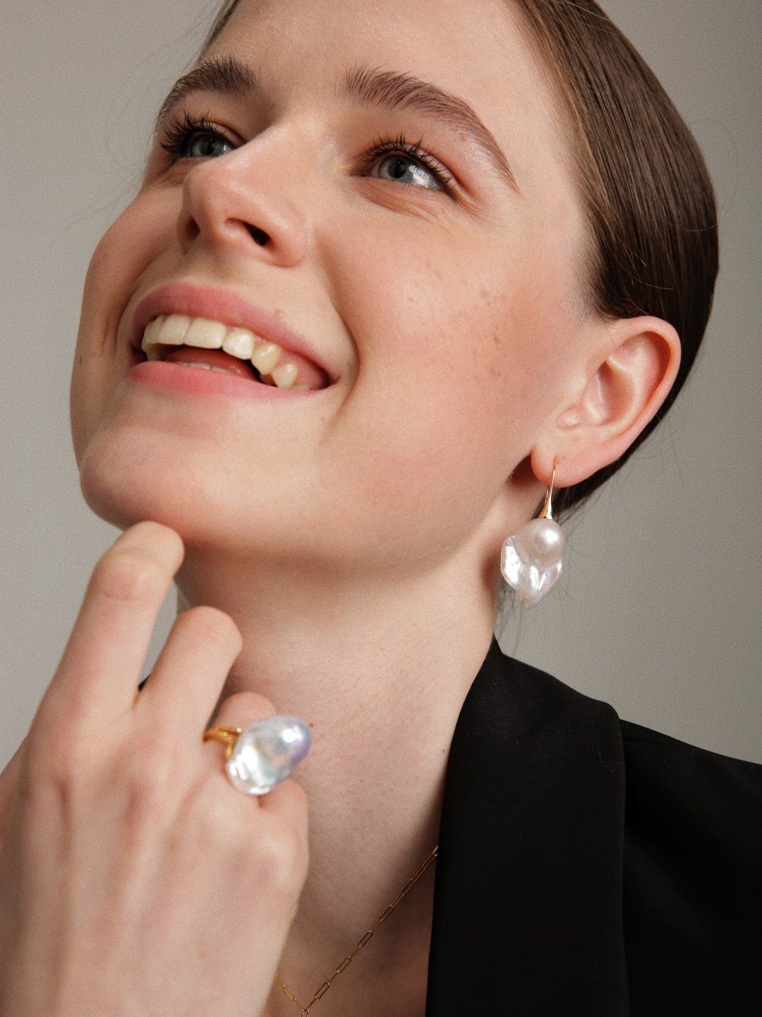 Gembea Jewelry Baroque Pearl Drop Ear Hook Earrings