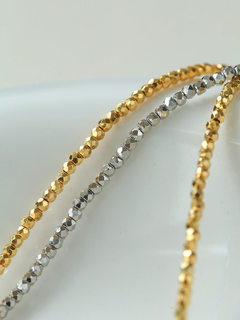 Laser Bead Lucky Letter Bracelet-Gembea Jewelry