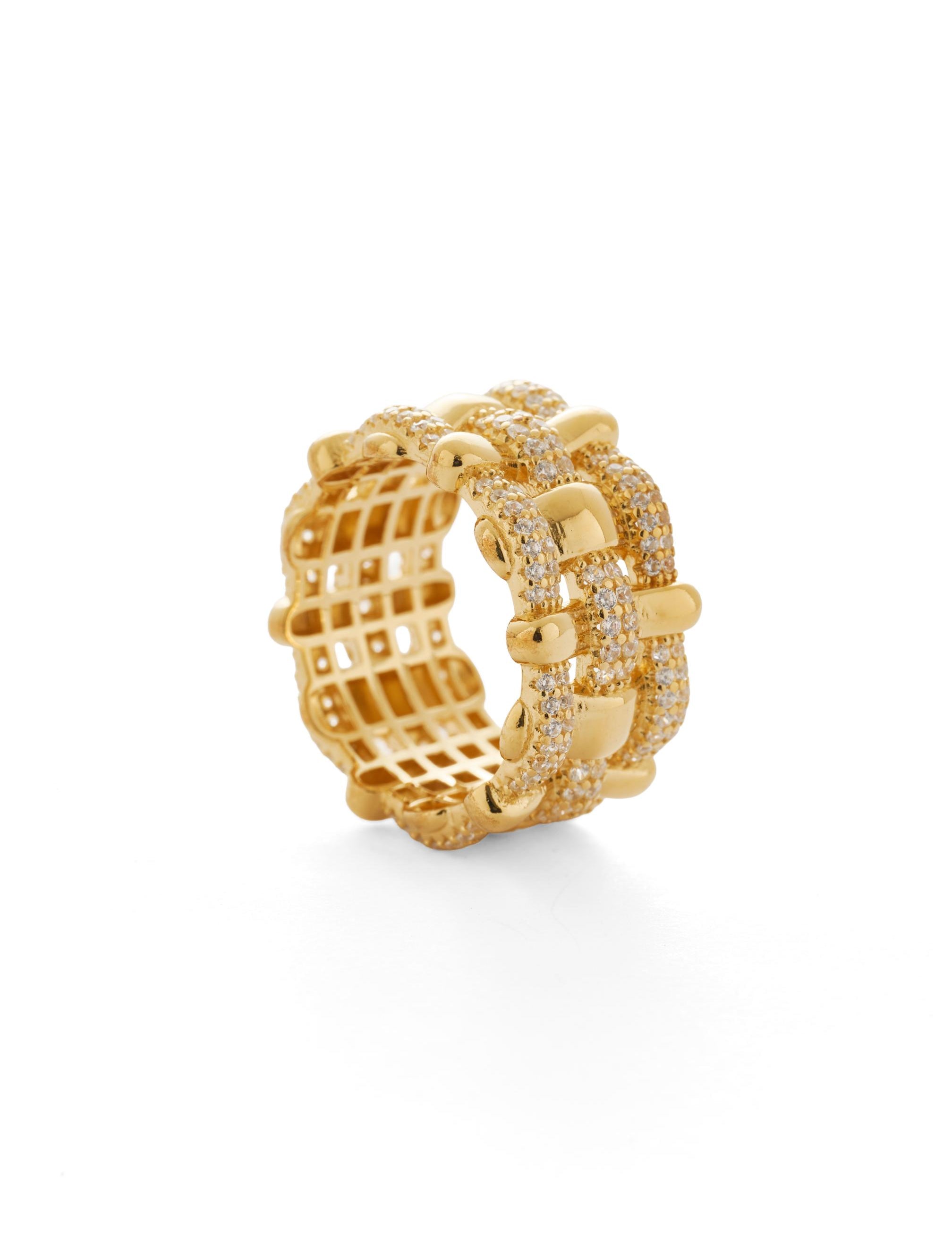 Lattice Weave Lab-grown Diamond Ring gembea jewelry