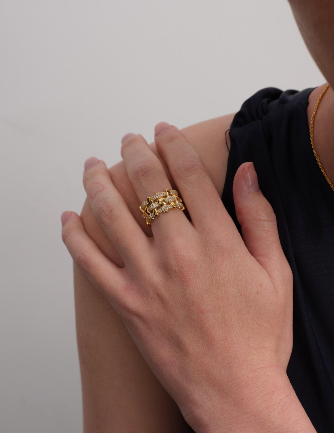 Lattice Weave Lab-grown Diamond Ring gembea jewelry