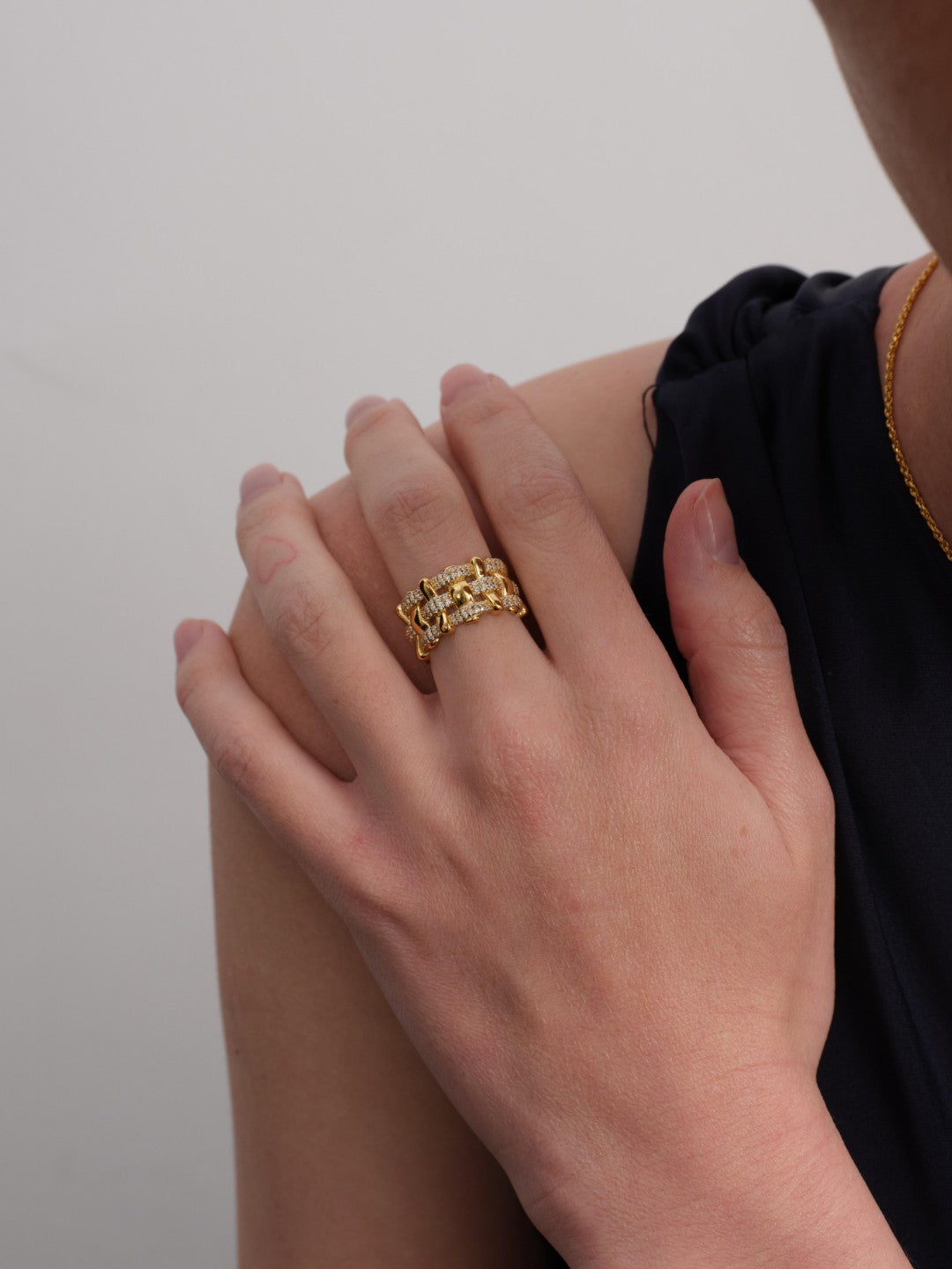 Lattice Weave Lab-grown Diamond Ring gembea jewelry