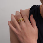 Lattice Weave Lab-grown Diamond Ring gembea jewelry