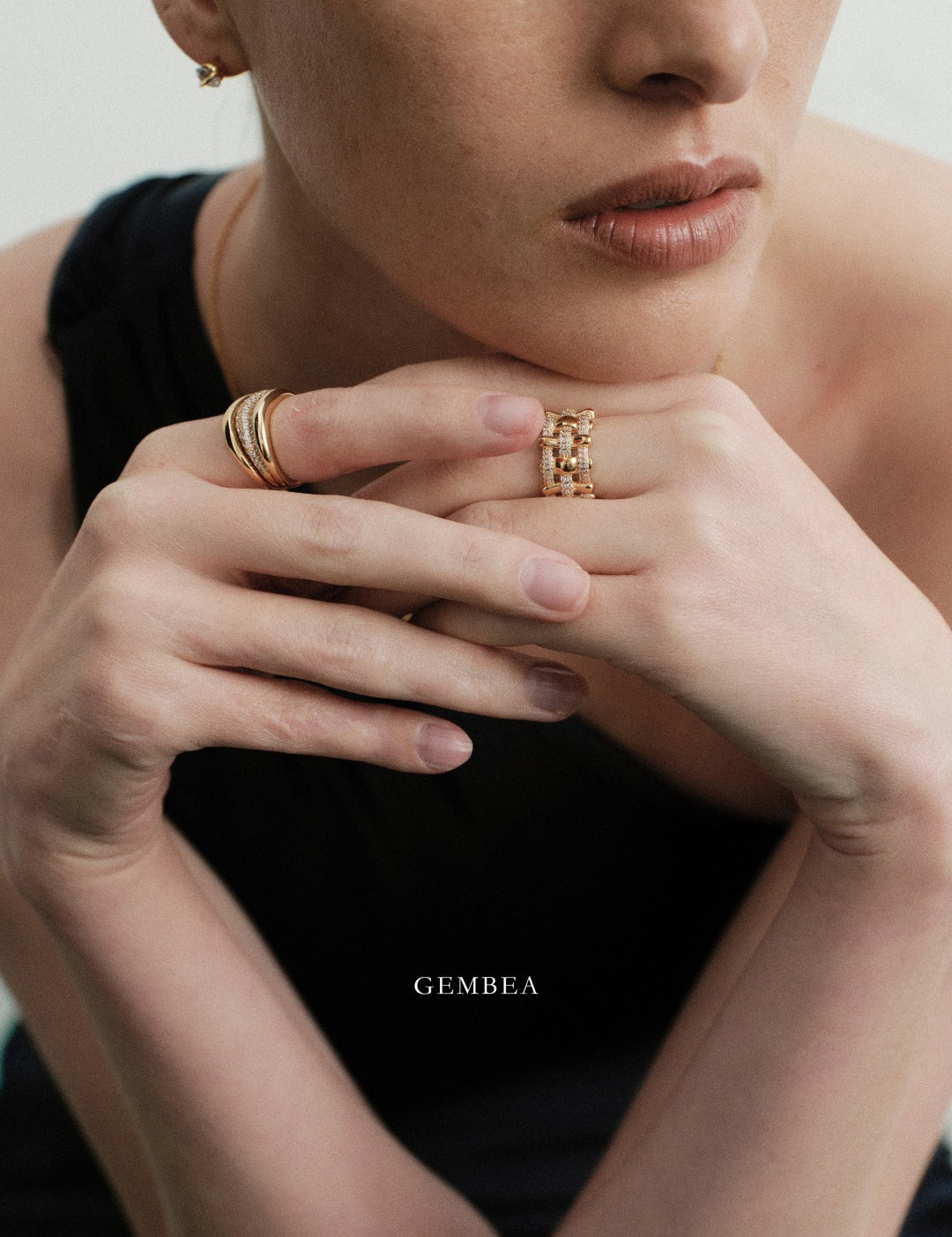 Lattice Weave Lab-grown Diamond Ring gembea jewelry