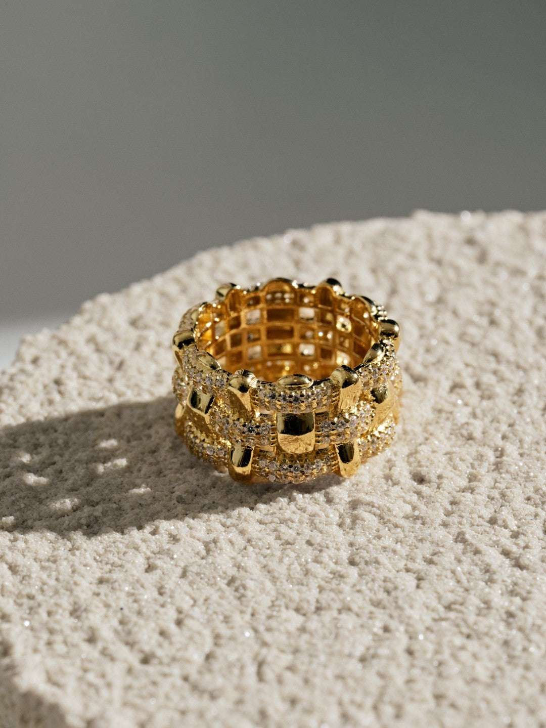 Lattice Weave Lab-grown Diamond Ring gembea jewelry