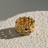 Lattice Weave Lab-grown Diamond Ring gembea jewelry